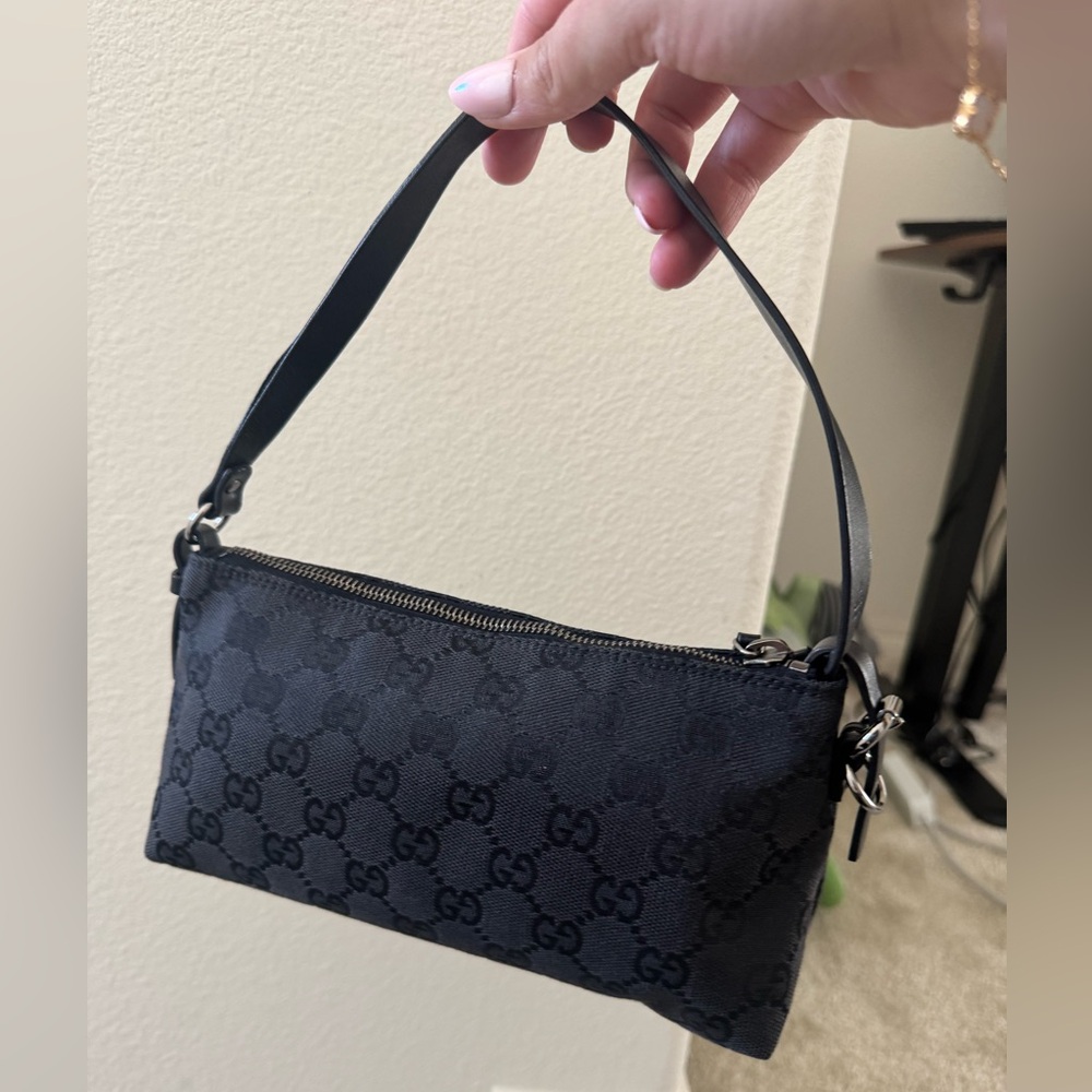 Vintage Gucci GG Canvas Boat Pochette Mini Handbag - Picture 8 of 11